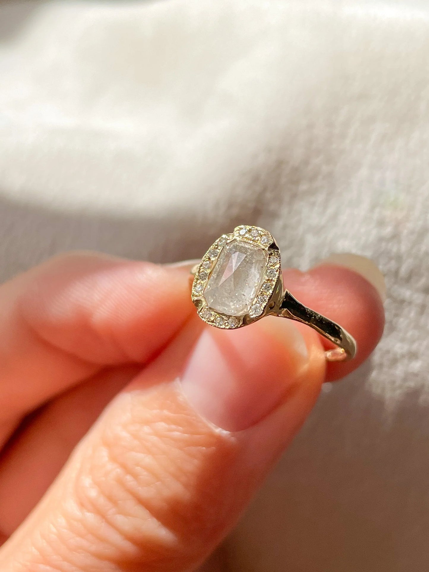 ceremonial milky diamond ring