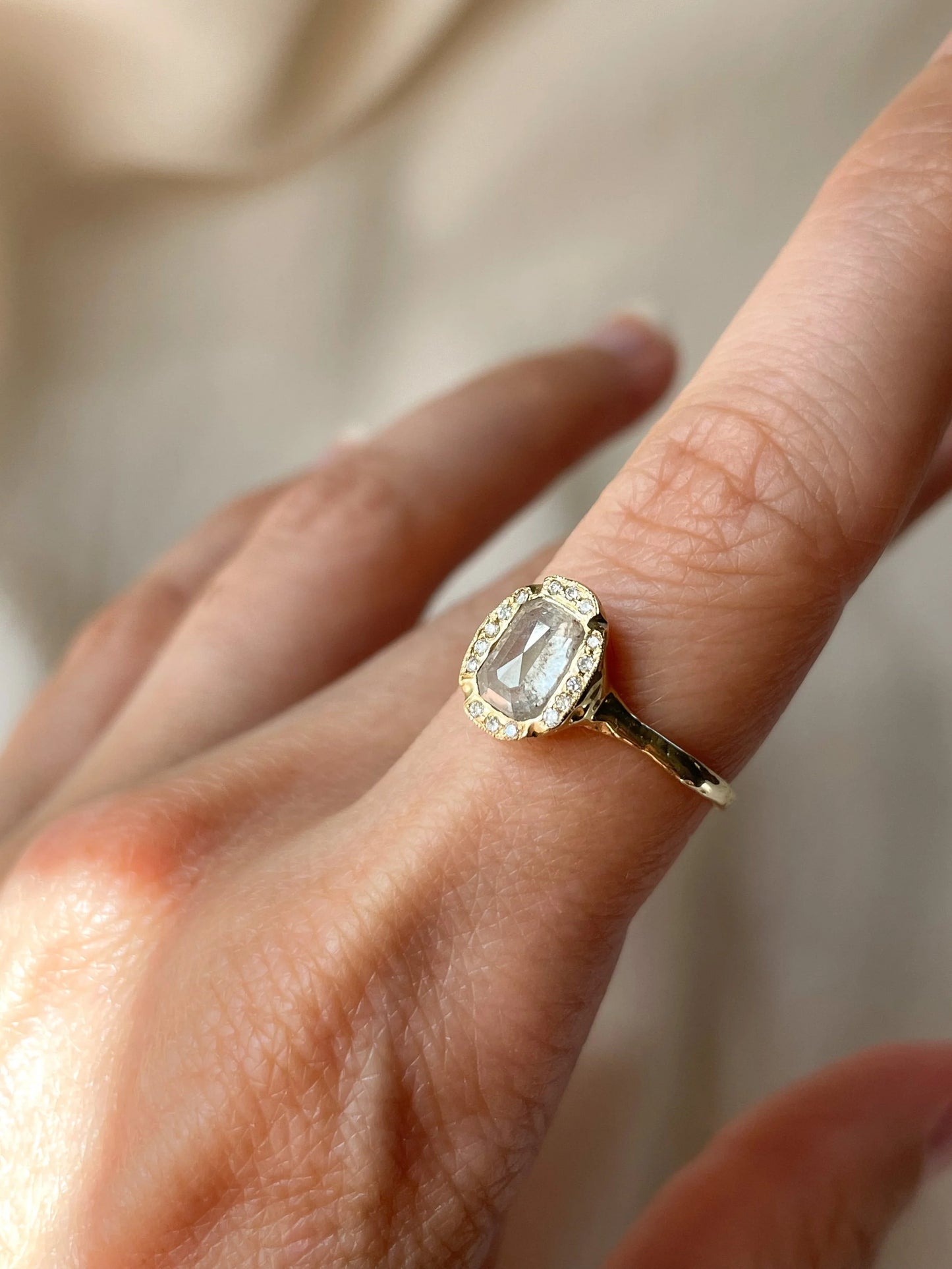 ceremonial milky diamond ring