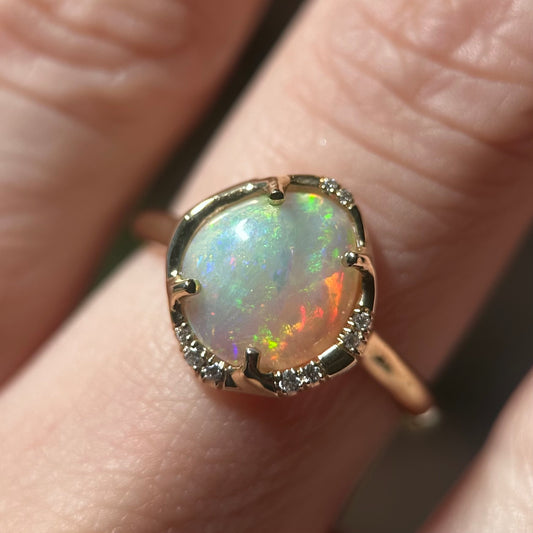 aphenos ring - australian opal