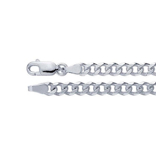 chain necklace / beveled curb - 3.8mm