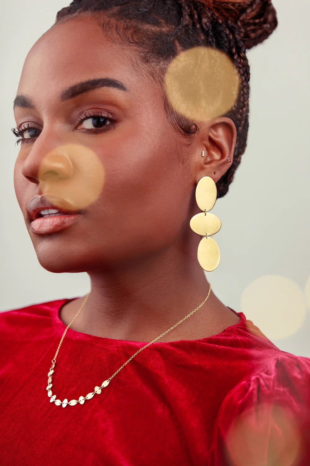 ellipse stud earrings