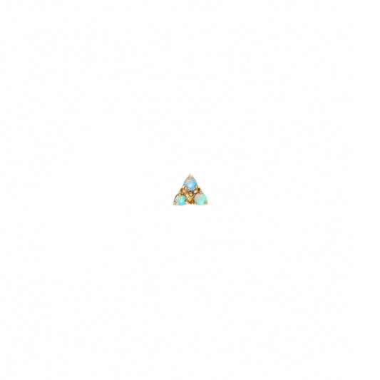 wwake / tri-opal stud earring - single