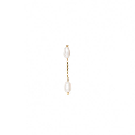 wwake / short pearl shower earring - single