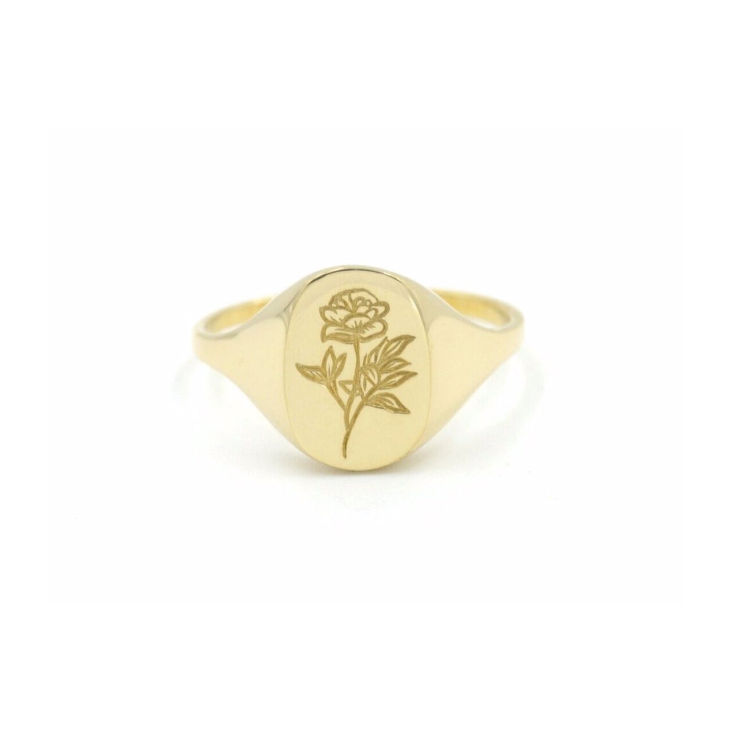 signet ring - peony