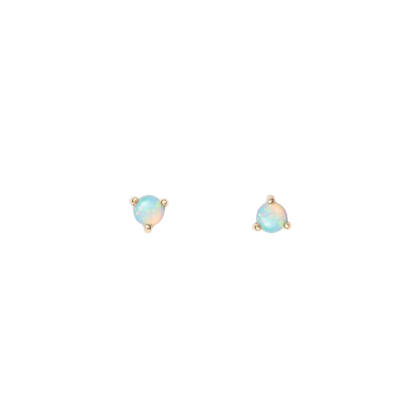 wwake / large opal stud earrings