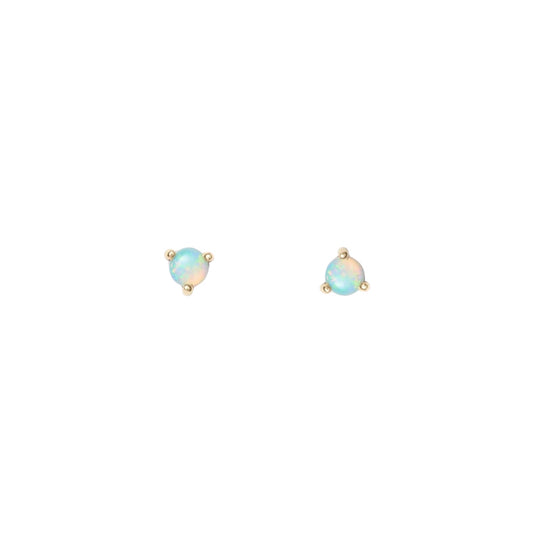 wwake / large opal stud earrings