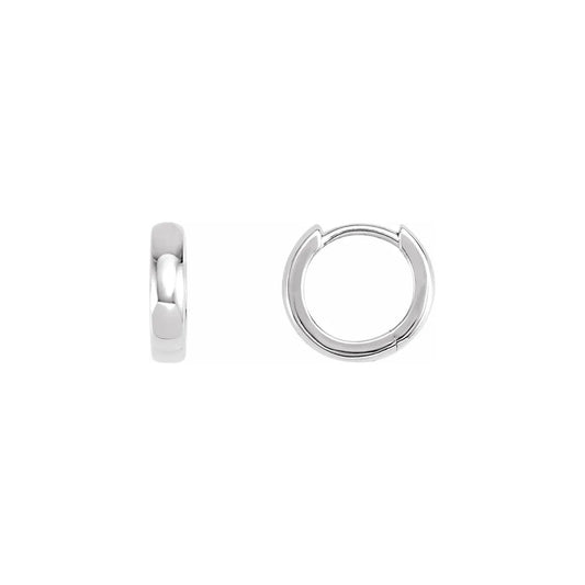 classic hinged huggie hoop earrings
