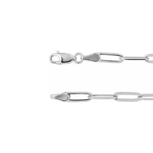 flat elongated link gold bracelet - medium link