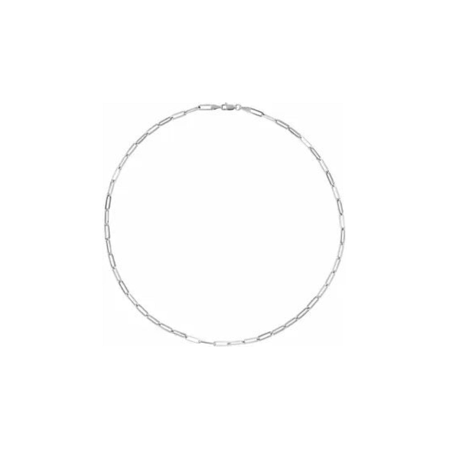 flat elongated link gold bracelet - medium link