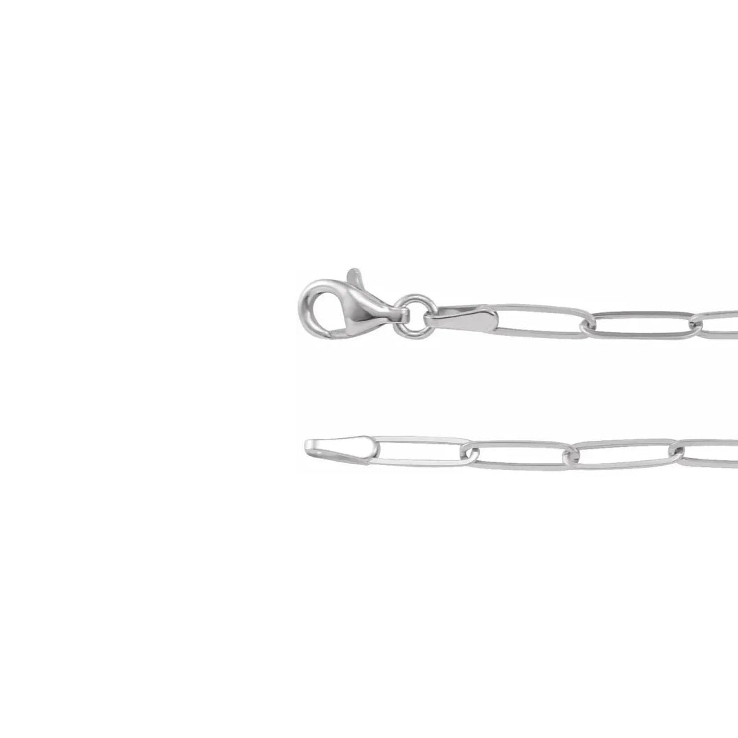flat elongated link gold chain necklace - small link