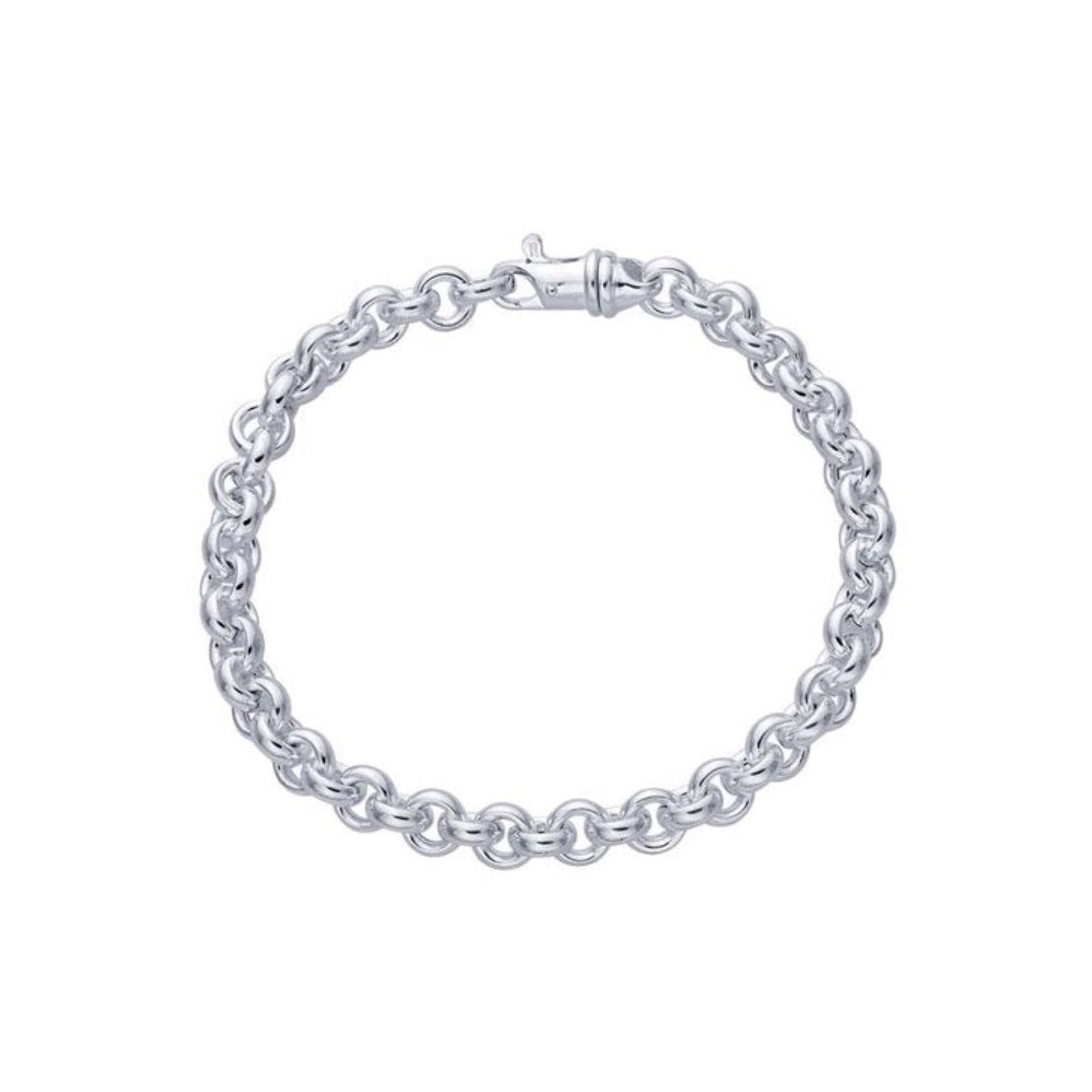 chain bracelet / chunky round rolo - 7.5mm
