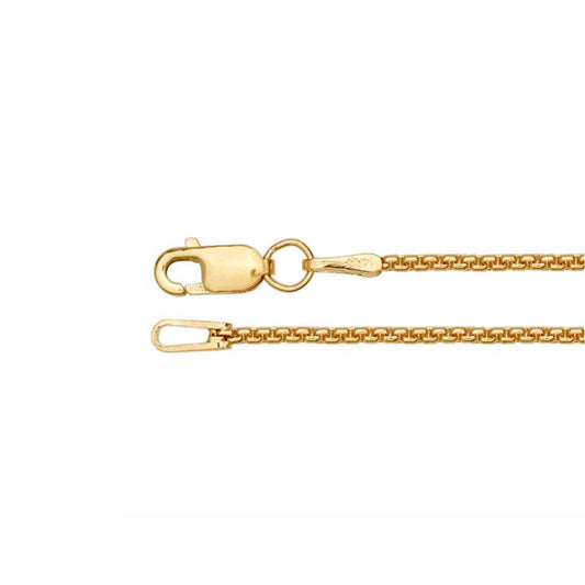 chain necklace / round box - 1.2mm
