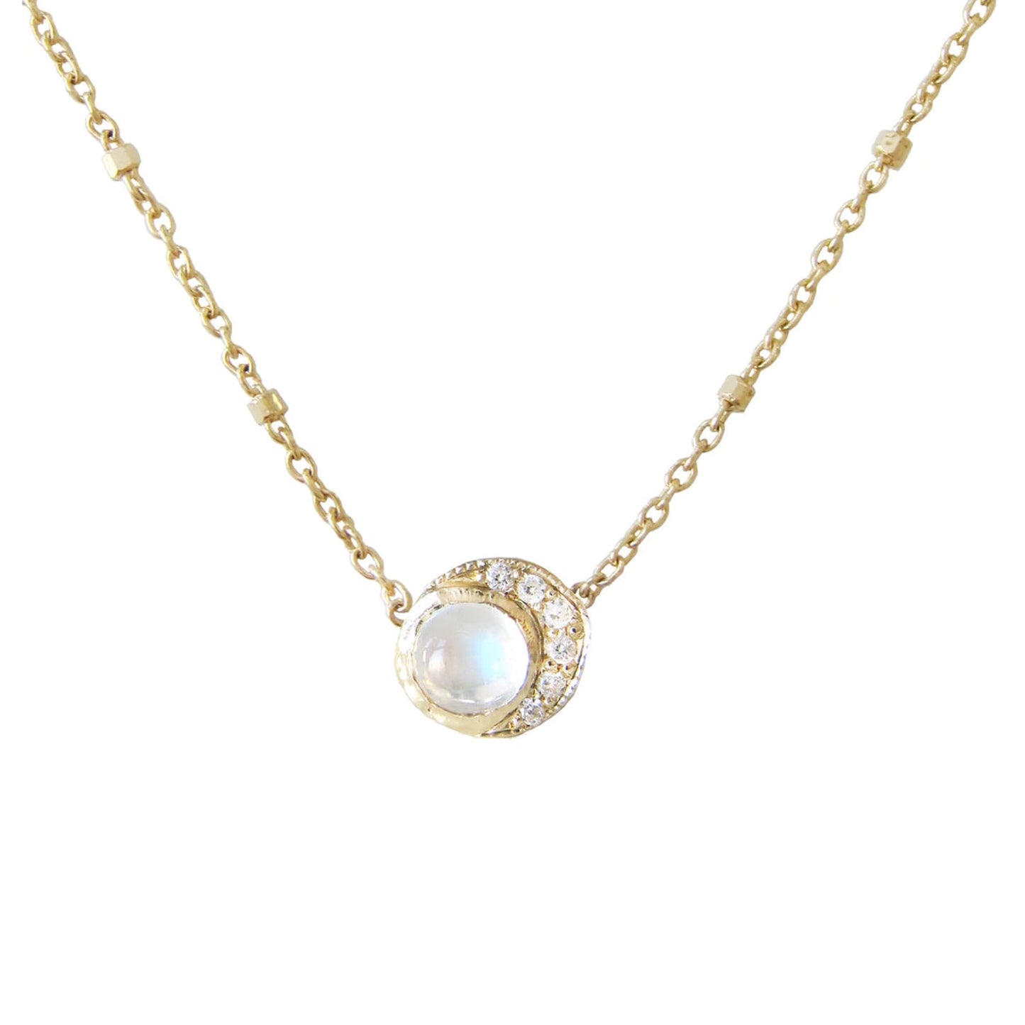baby moon necklace - moonstone