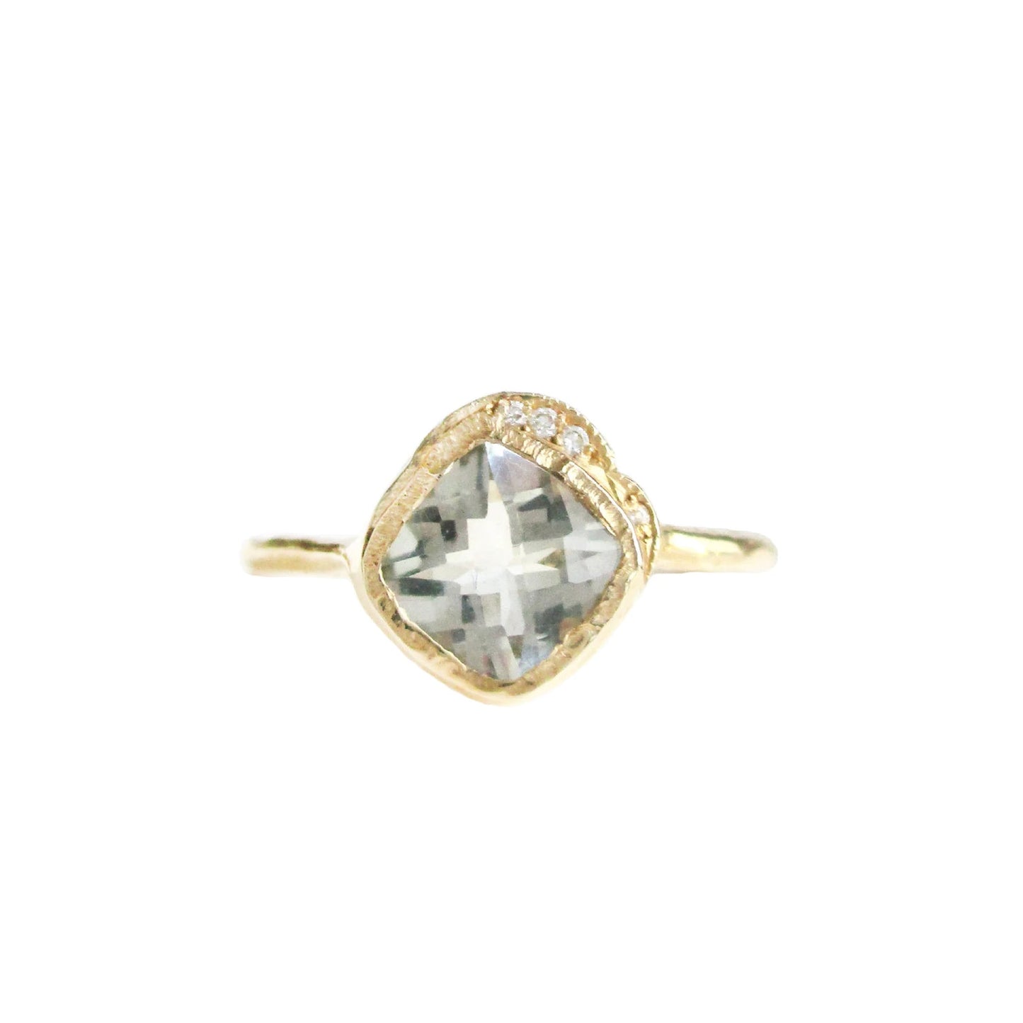 mini cove ring - green amethyst