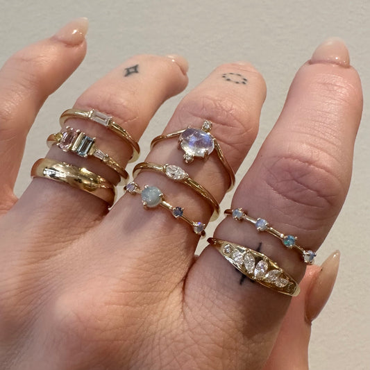 ogden ring - baguette grown diamond