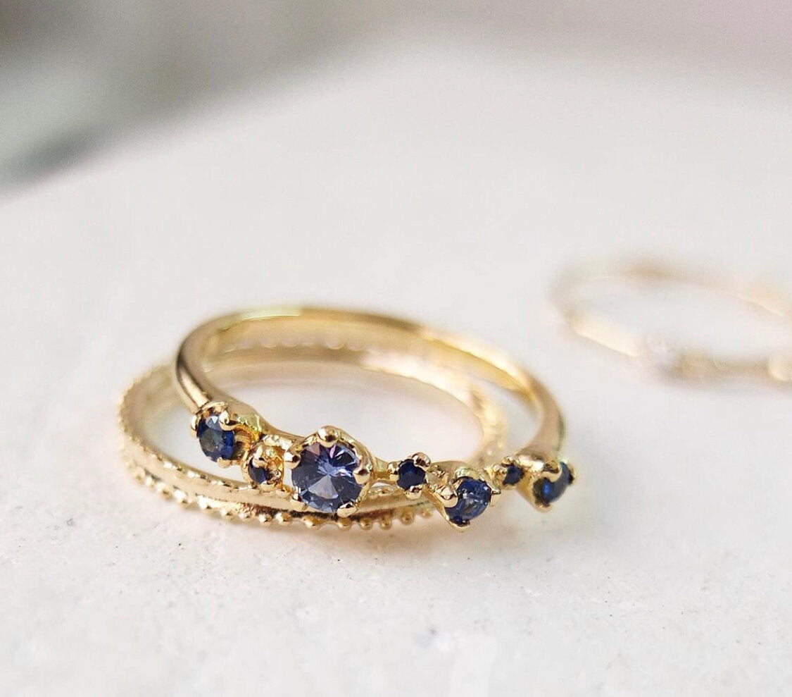 wreath ring - sapphire