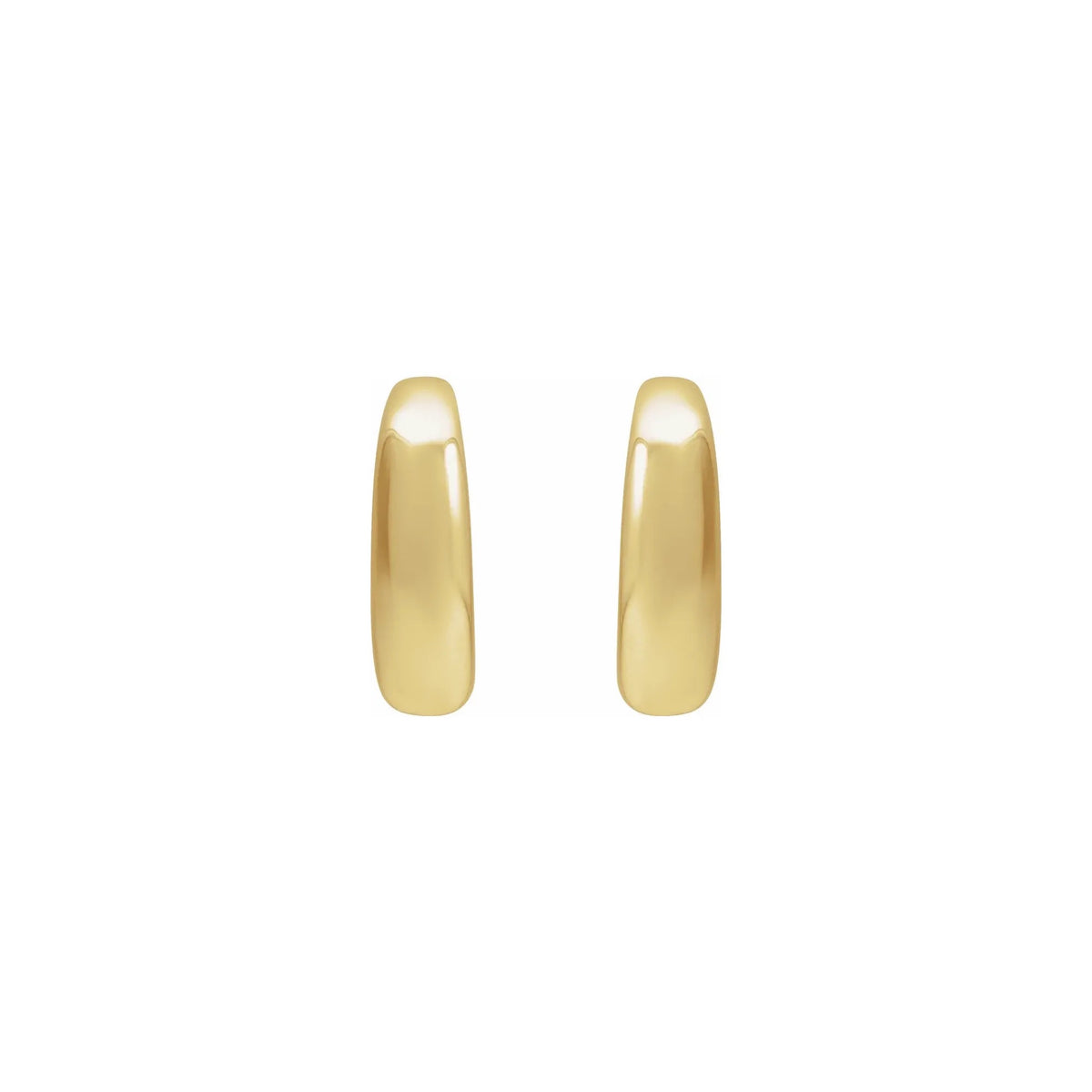 tapered puffed lightweight post hoop earrings