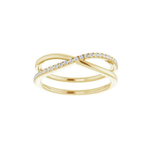 diamond crossover ring no. 2 - natural diamond