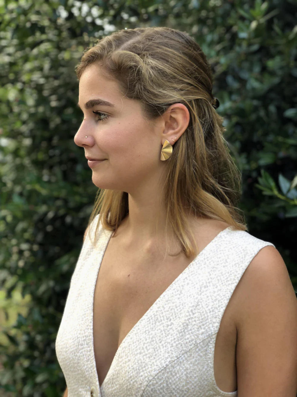 ruffle stud earrings