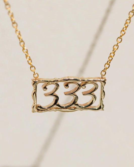 angel number pendant necklace - 333
