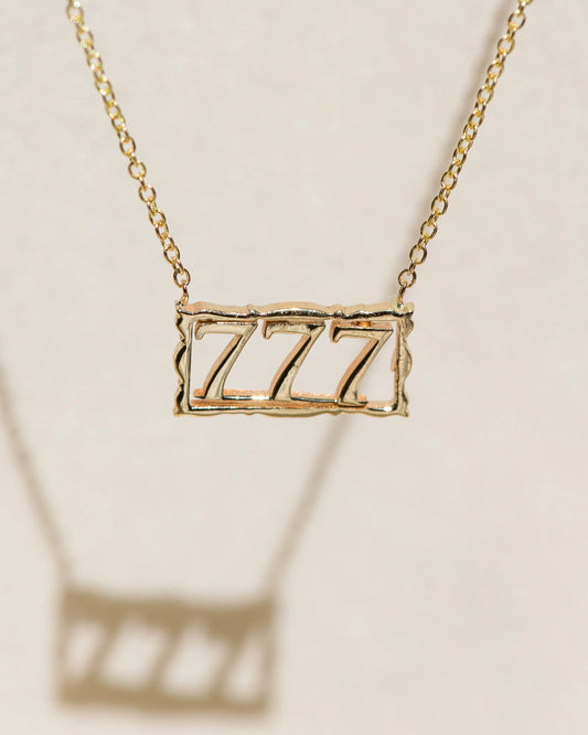 angel number pendant necklace - 777