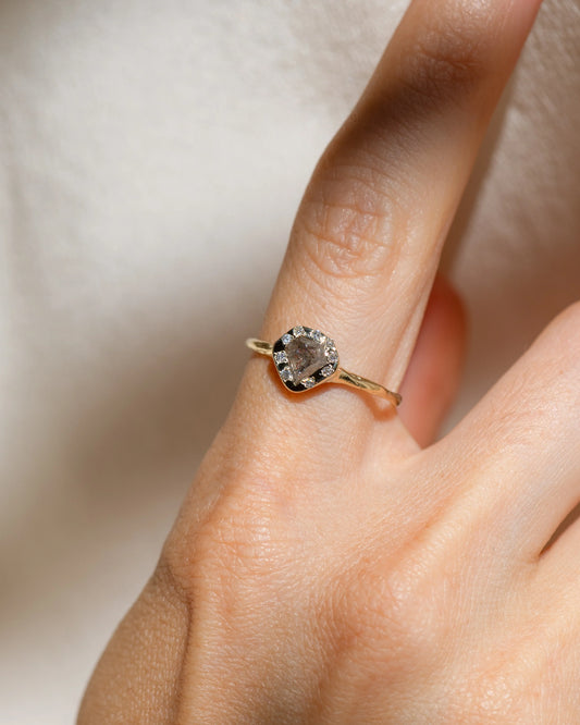 petit poivre ring - natural diamond