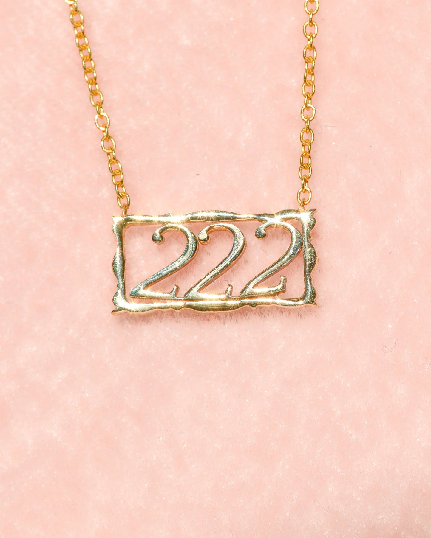 angel number pendant necklace - 222