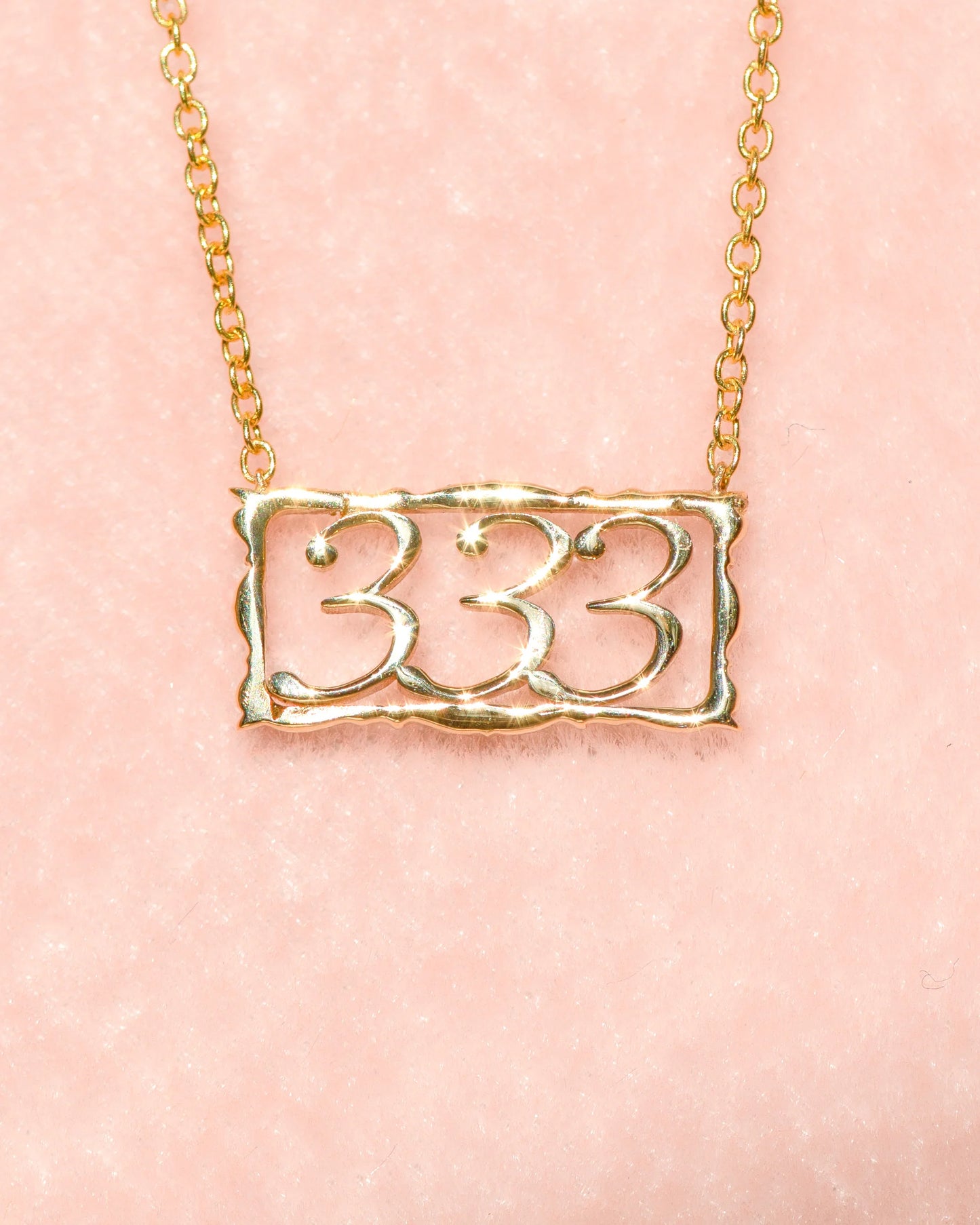 angel number pendant necklace - 333