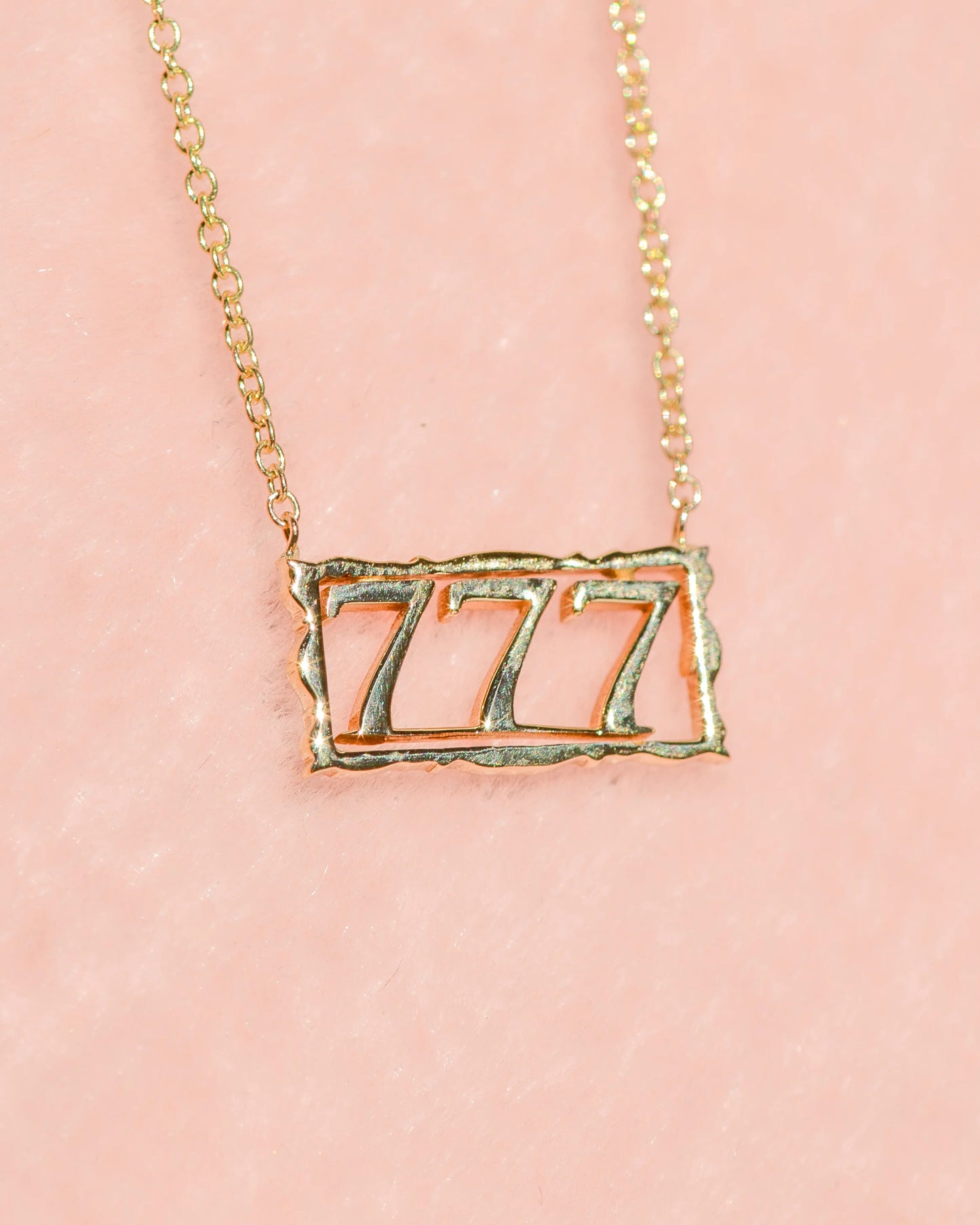 angel number pendant necklace - 777
