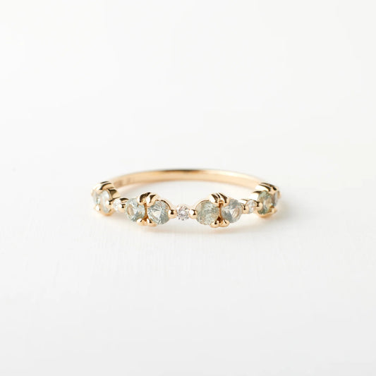 jordan ring band - pale green sapphire