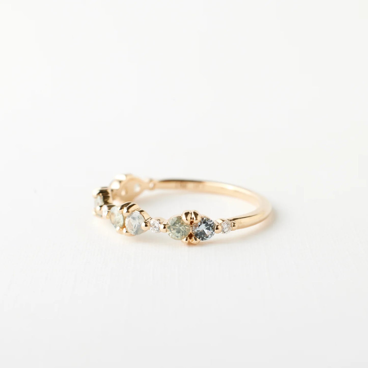 jordan ring band - pale green sapphire