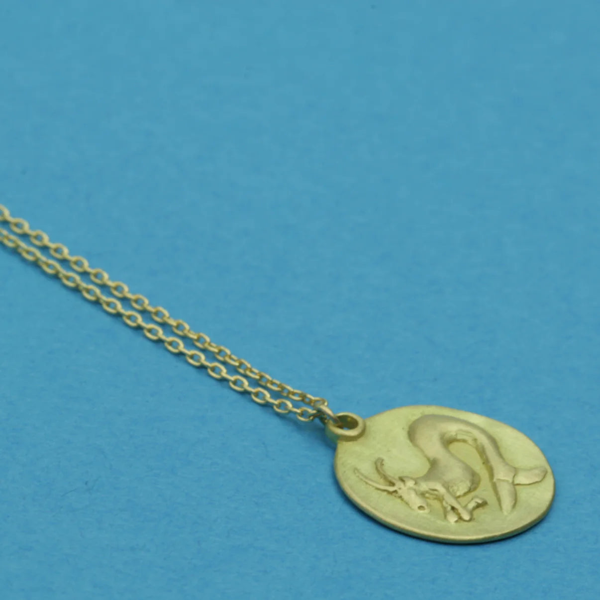 zodiac medal pendant necklace - capricorn