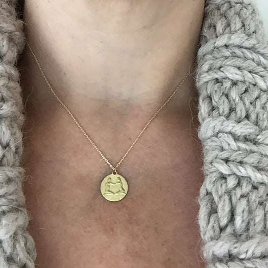 zodiac medal pendant necklace - gemini