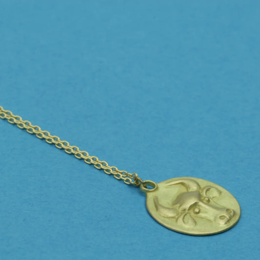 zodiac medal pendant - taurus
