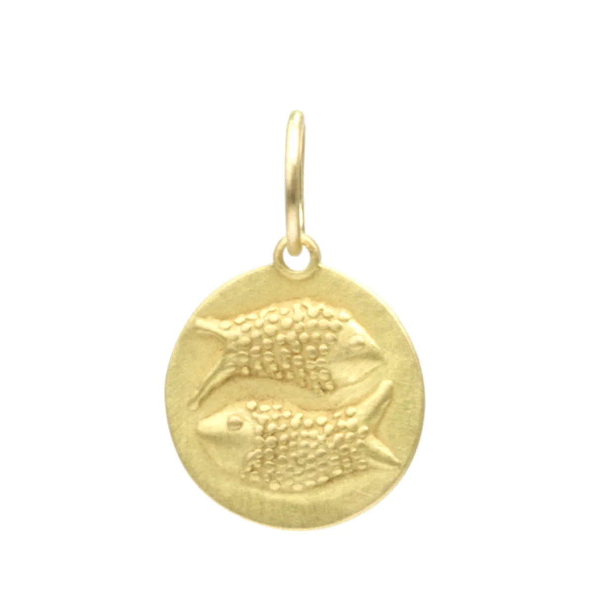 zodiac medal pendant necklace - pisces