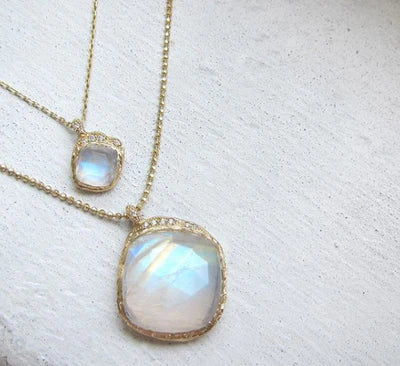 mini cove necklace - moonstone