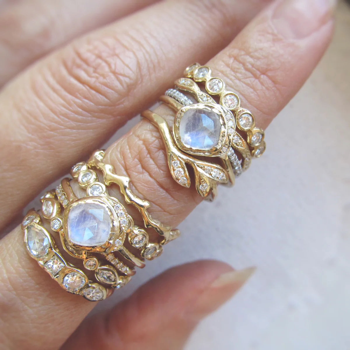 mini cove ring - moonstone