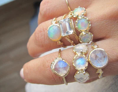 mini cove ring - moonstone
