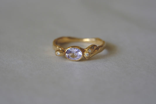 muse ring no.2 - lavender spinel + diamond