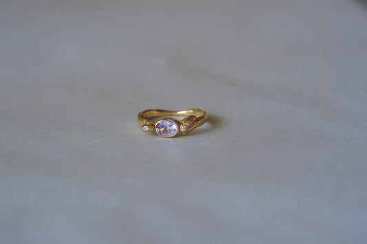 muse ring no.2 - lavender spinel + diamond