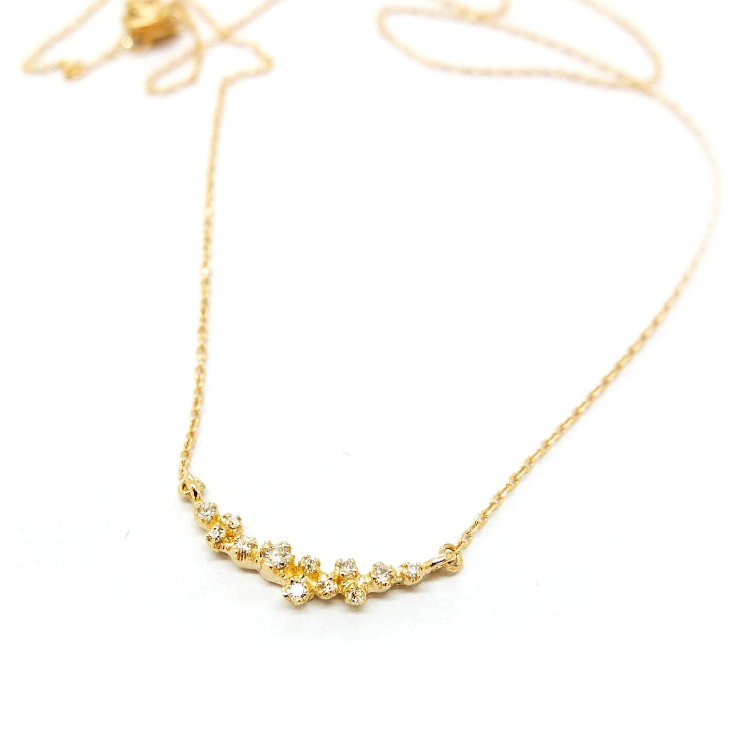 cluster garland necklace - diamond