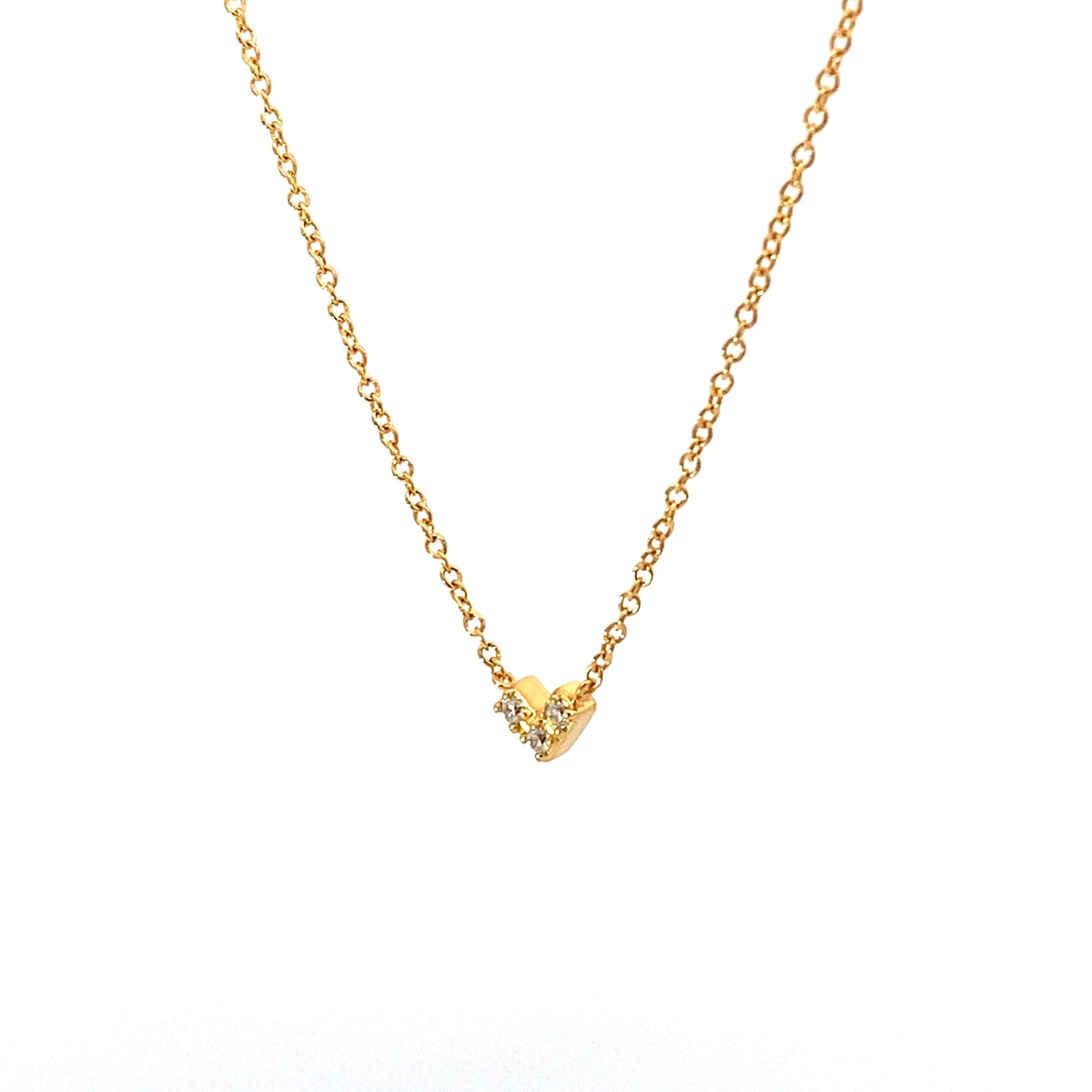 tiny angle necklace - cz