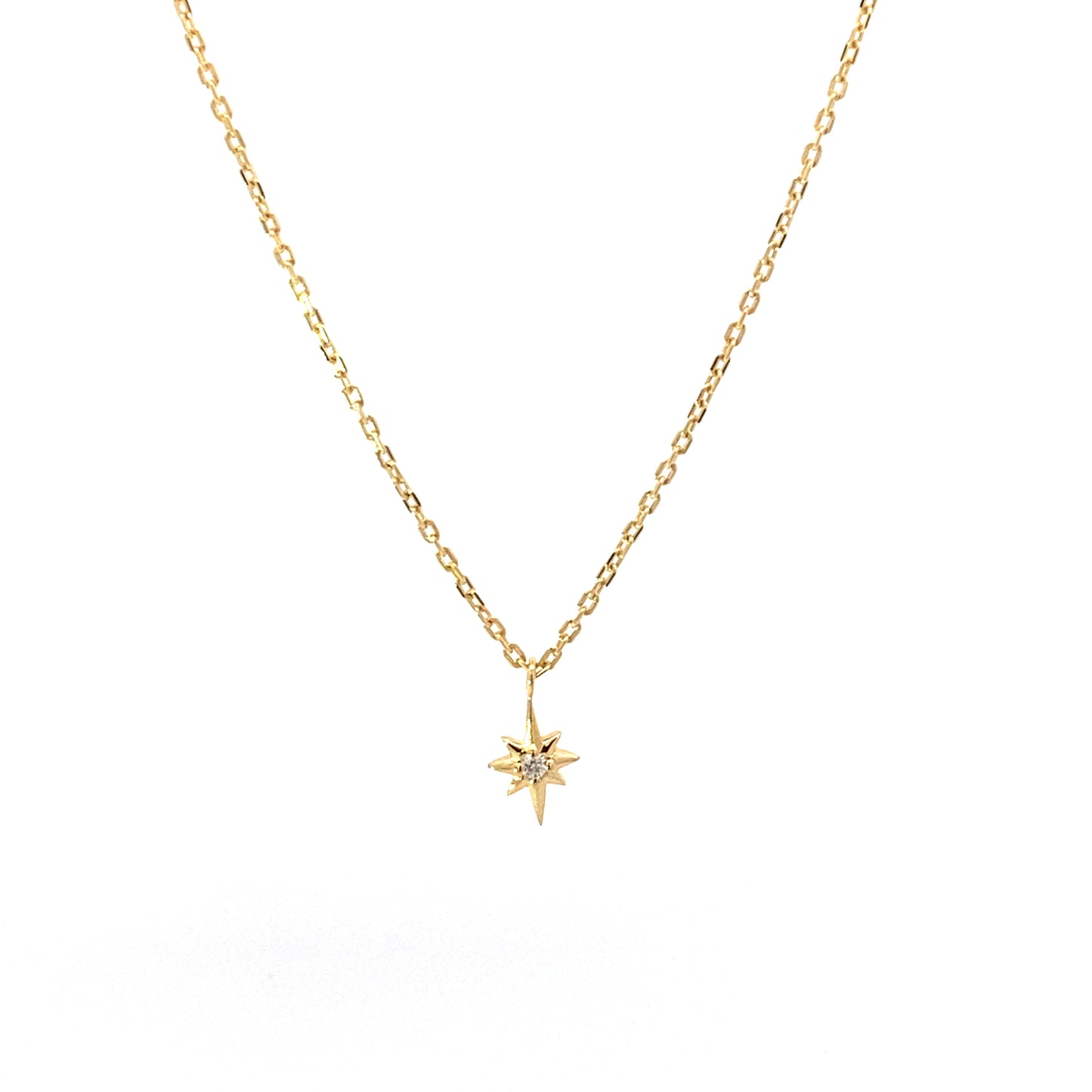 tiny north star pendant necklace