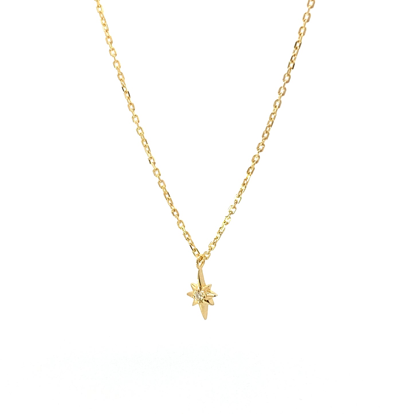 tiny north star pendant necklace