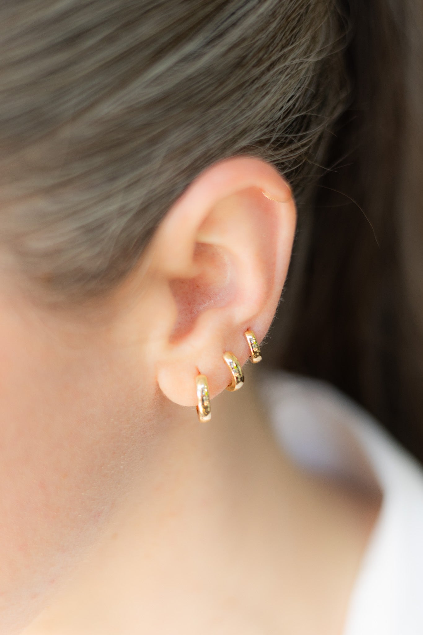 classic hinged huggie hoop earrings