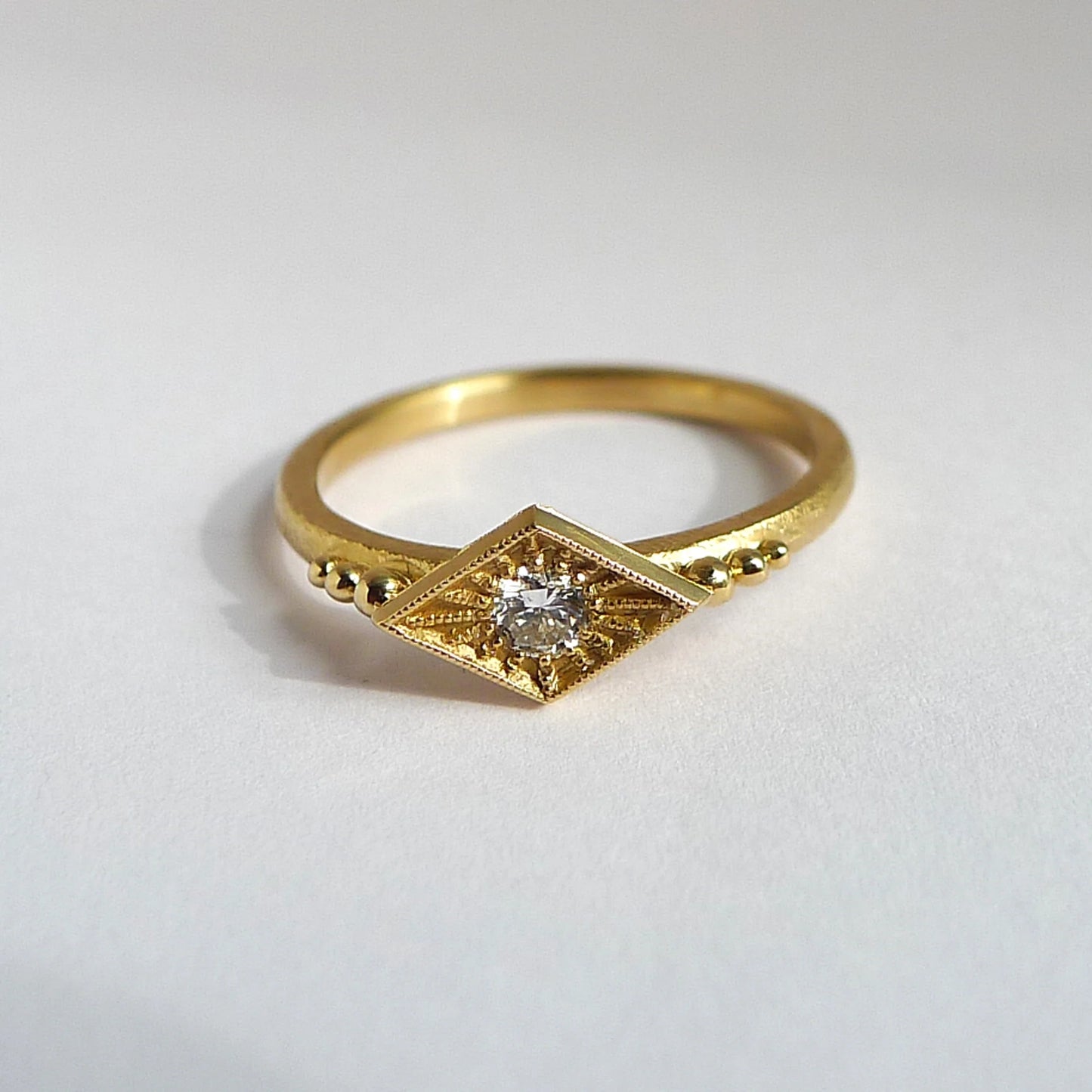 naoma wide band ring - natural diamond