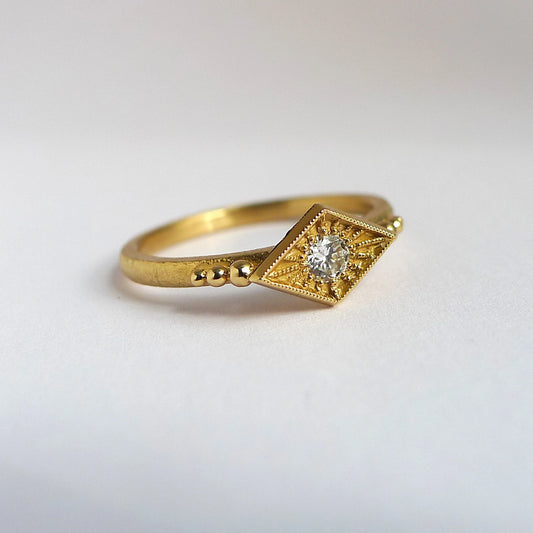 naoma wide band ring - natural diamond