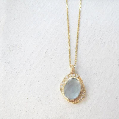oasis necklace - blue topaz