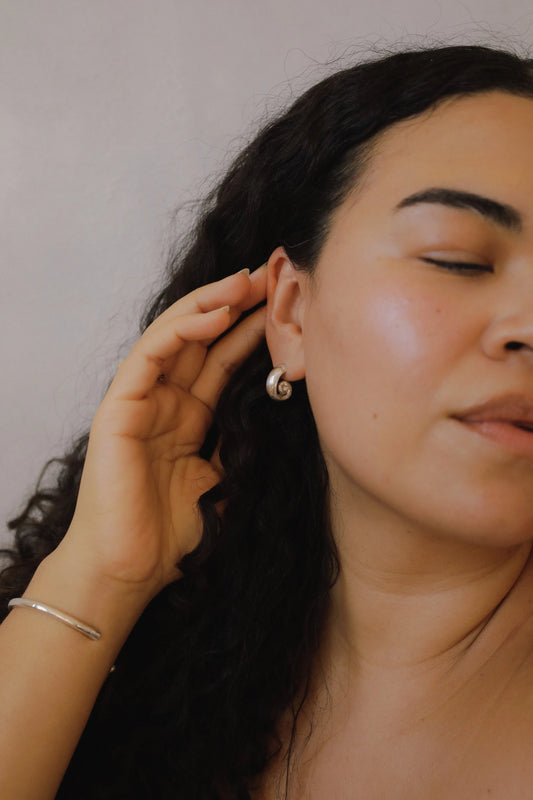 nautilus hoop earrings