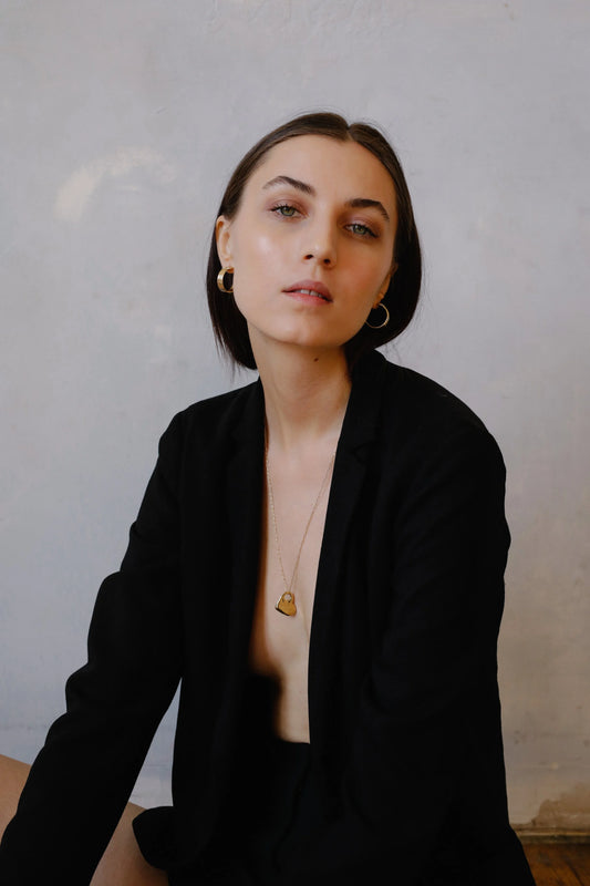 column hoop earrings